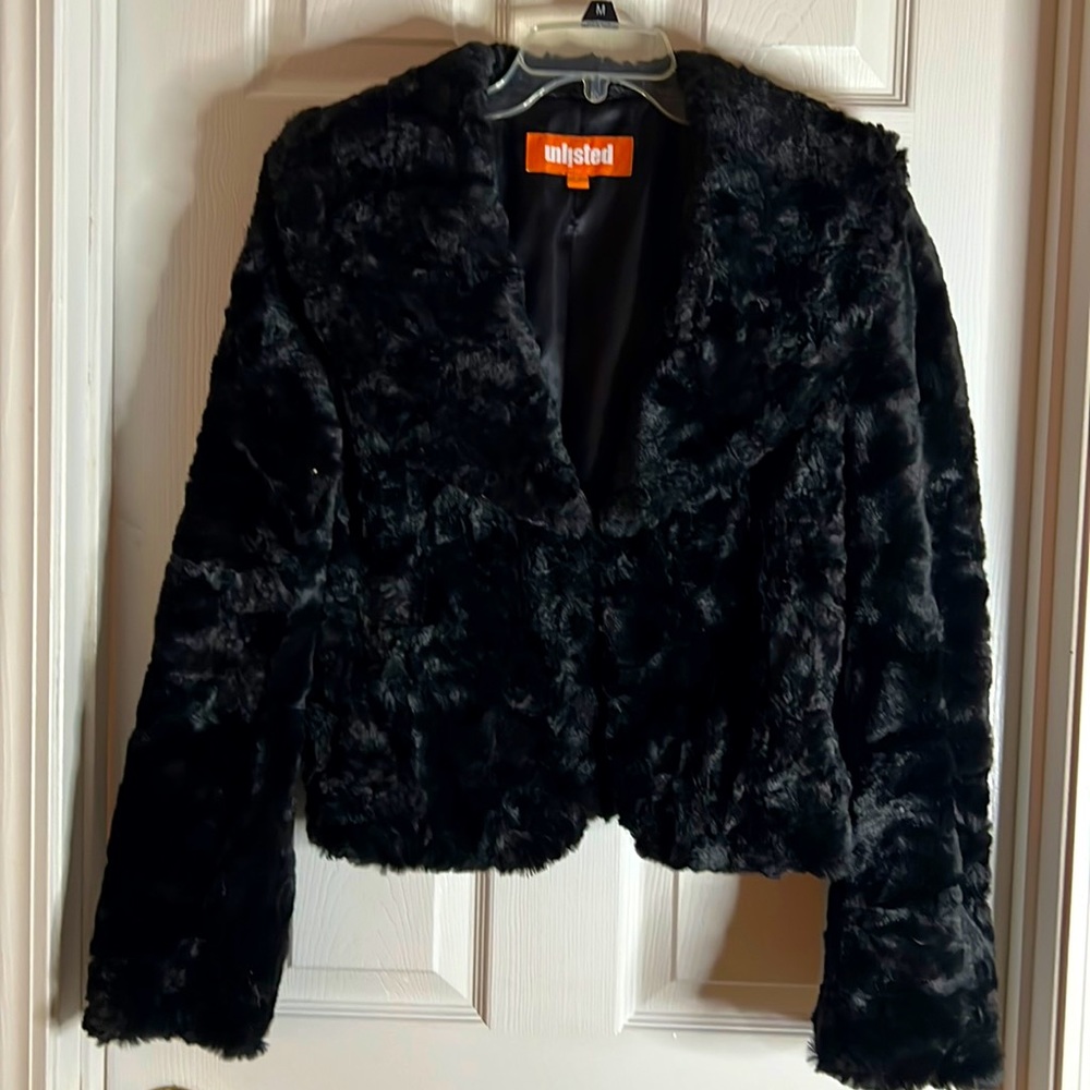 Unlisted Faux fur Black Jacket